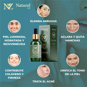 Elixir antiarrugas NATUREL LIFE( todo lo que te preocupa en un solo frasco)