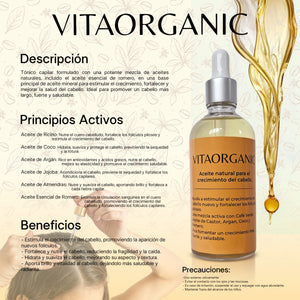 VITAORGANIC - Tónico Capilar de Aceite para Crecimiento de Cabello