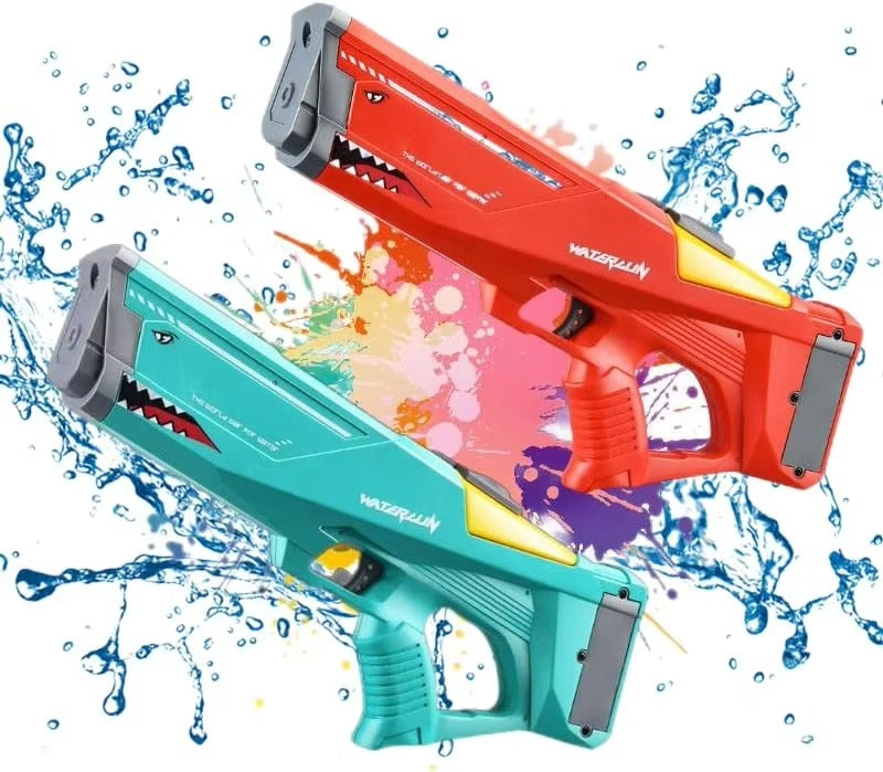 PISTOLA ELECTRICA DE AGUA Automática Shark 🦈 🏖️EL MEJOR REGALO DE VERANO PARA TUS HIJOS Y DISFRUTAR MÁS TIEMPO EN FAMILIA☀️